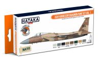 HTK-CS29 USAF Aggressor Squadron paint set vol. 1; 8 x 17ml -- ORANGE LINE