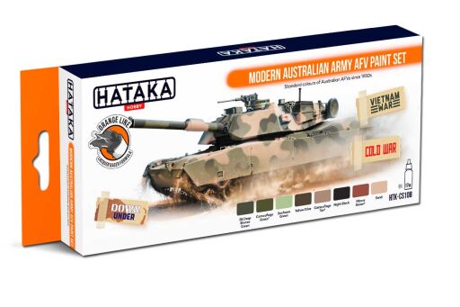 HTK-CS108 Modern Australian Army AFV paint set of 8 x 17ml -- ORANGE LINE