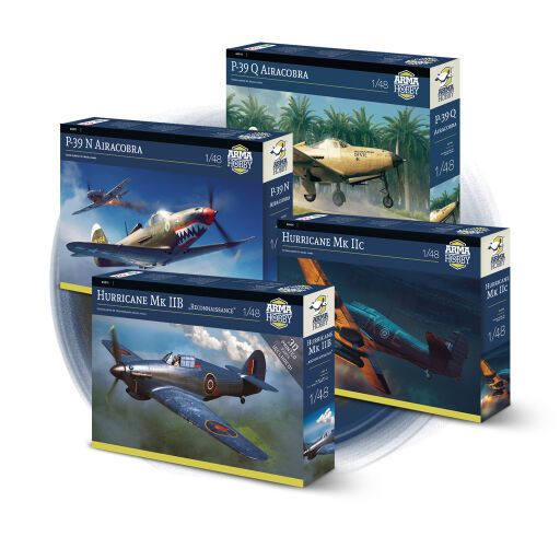 40012 Bundle-7 Hurricane PR + Hurricane IIc + P-39N Airacobra + P-39Q Airacobra