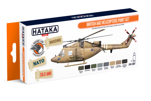 HTK-CS87 British AAC Helicopters paint set 8 x 17ml--> ORANGE LINE