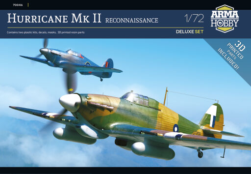 70046 Hurricane Mk II Reconnaissance 1/72 Deluxe set.