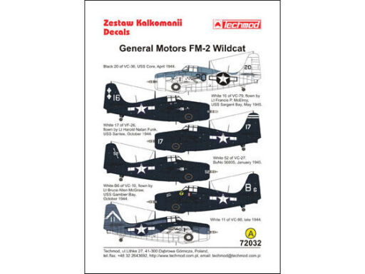 TCH72032 General Motors FM-2 Wildcat decals