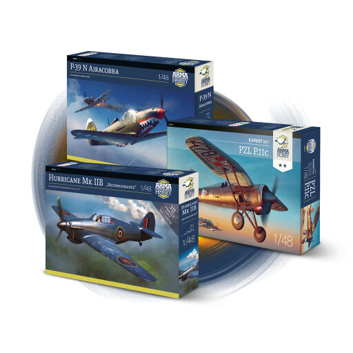 40012 Bundle-6 Hurricane PR + P-39N Airacobra + P.11c