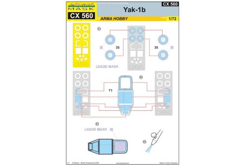 EDUCX560 Masks Yak-1b 1/72  (ARMA HOBBY)!