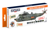 HTK-CS55 Modern Luftwaffe paint set of 8 x 17ml vol. 2 --> ORANGE LINE