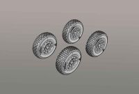 82002 P-51 B/C/D Mustang Wheels - two thread types - 3D Print