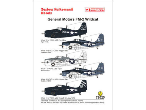 TCH72025 General Motors FM-2 Wildcat decals