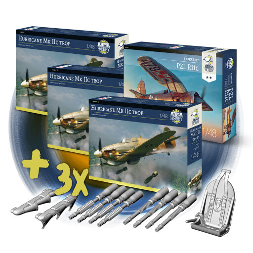 40005 Hurricane Mk IIc trop 1/48 - Bundle- 5