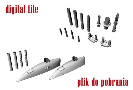 48015-3D P-39/P-400 MG barrels 1/48 - 3D File