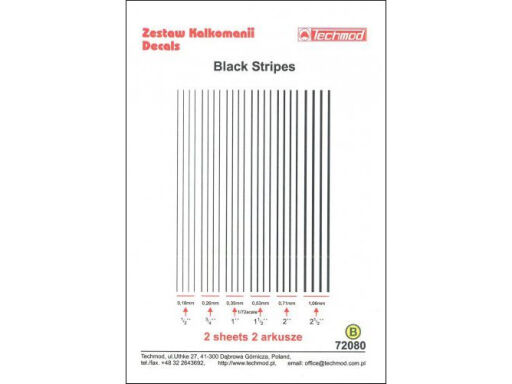 TCH72080 Black Stripes Decals