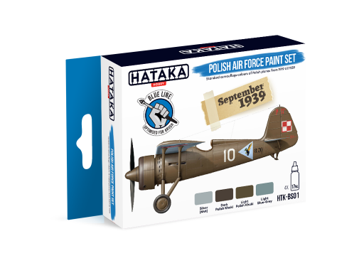 HTK-BS01 Polish Air Force paint set 4 x 17ml - BLUE LINE