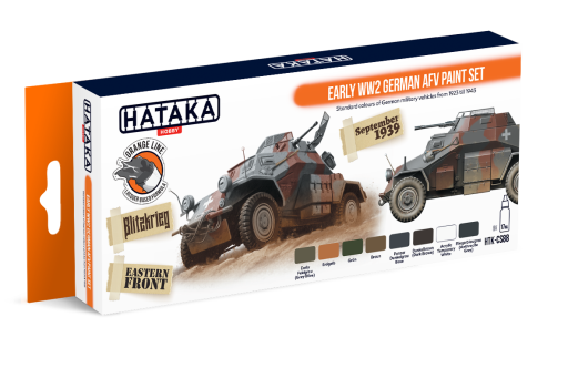 HTK-CS88 Early WW2 German AFV paint set 8 x 17ml--> ORANGE LINE