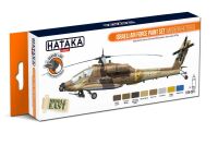 HTK-CS71 Israeli Air Force paint set of 8 x 17ml (modern rotors) -- ORANGE LINE