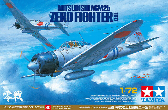 Tamiya 60780 1/72 A6M2b Zero (Zeke)!| Sklep modelarski Arma Hobby