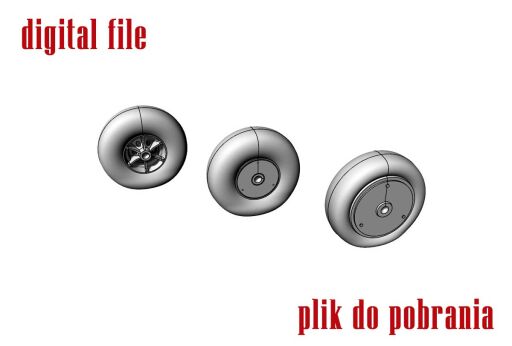 48018-3D P-39/P-400 Nose wheel 3 types 1/48 3D-File