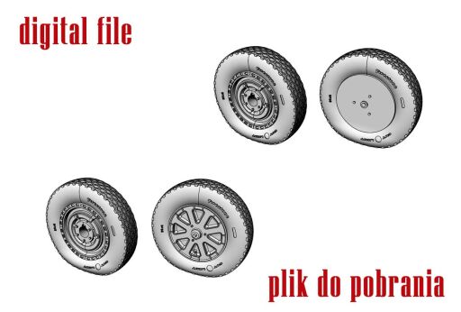 48021-3D P-39/P-400 Main wheels with cross tread 1/48 3D-File