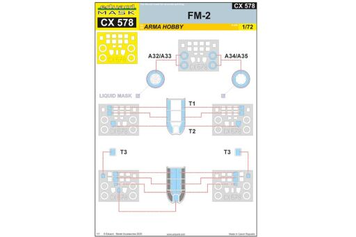 EDUCX578 Masks FM-2 Wildcat 1/72  (ARMA HOBBY)!