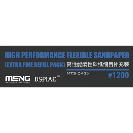 Meng MTS-042b High Performance Flexible Sandpaper (Extra Fine Refill Pack)  #1200.